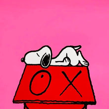 Load image into Gallery viewer, MR. ANDRE 'Snoopy Naps on Red House' (2018) Rare Peanuts Screen Print - Signari Gallery 