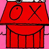 MR. ANDRE 'Snoopy Naps on Red House' (2018) Rare Peanuts Screen Print - Signari Gallery 