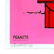Load image into Gallery viewer, MR. ANDRE 'Snoopy Naps on Red House' (2018) Rare Peanuts Screen Print - Signari Gallery 
