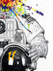 BALDART aka ANDY BAKER 'God of Art' (2015) Giclée on Canvas - Signari Gallery 