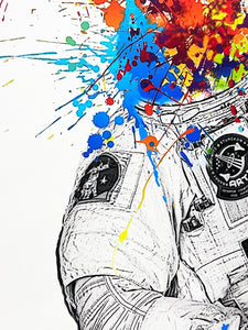 BALDART aka ANDY BAKER 'God of Art' (2015) Giclée on Canvas - Signari Gallery 