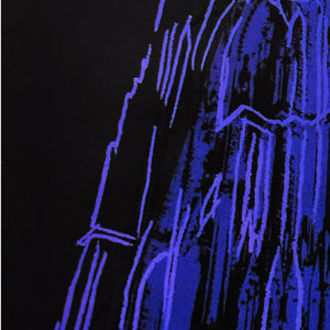 ANDY WARHOL 'Cologne Cathedral' (1985) Rare Offset Lithograph Print (blue)