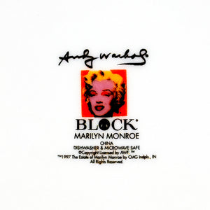 ANDY WARHOL x Block China 'Marilyn Monroe' (1997) Fine Porcelain Dinner Plate