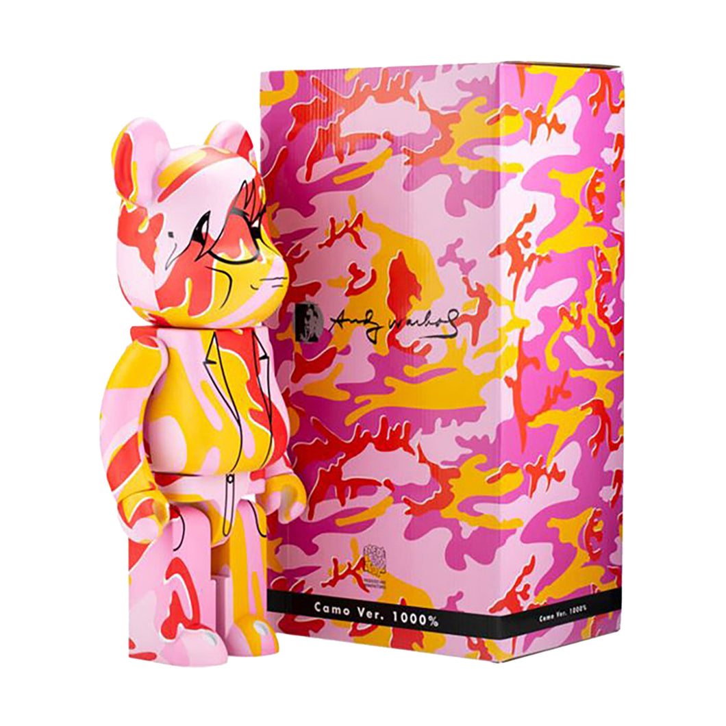 ANDY WARHOL x Be@rbrick 'Pink Camo' (2017) Designer Vinyl Art Figure (1000%)