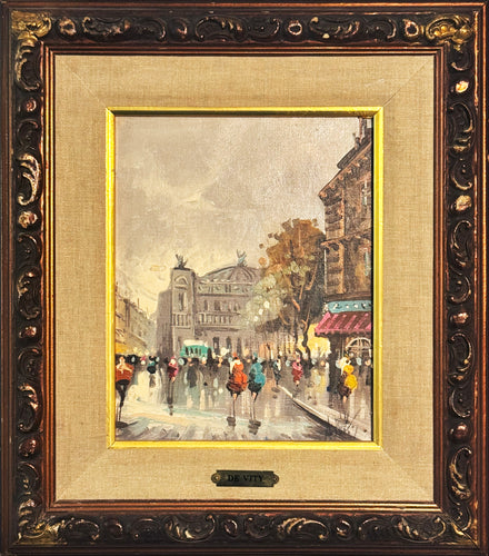 ANTONIO DeVITY 'Paris Street Scene 2' (1950-60's) Framed Original Oil on Canvas - Signari Gallery 
