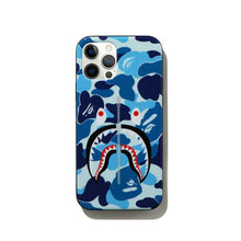 Load image into Gallery viewer, BAPE &#39;ABC Camo Shark&#39; (2021) iPhone 12/12 Pro Case (blue)