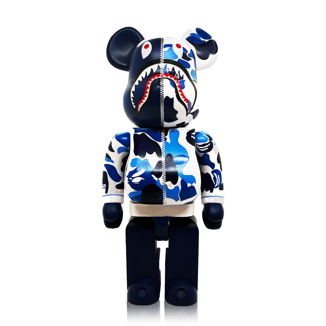 BAPE x Be@rbrick 'Camo Shark' (blue) Designer Art Figure | Signari