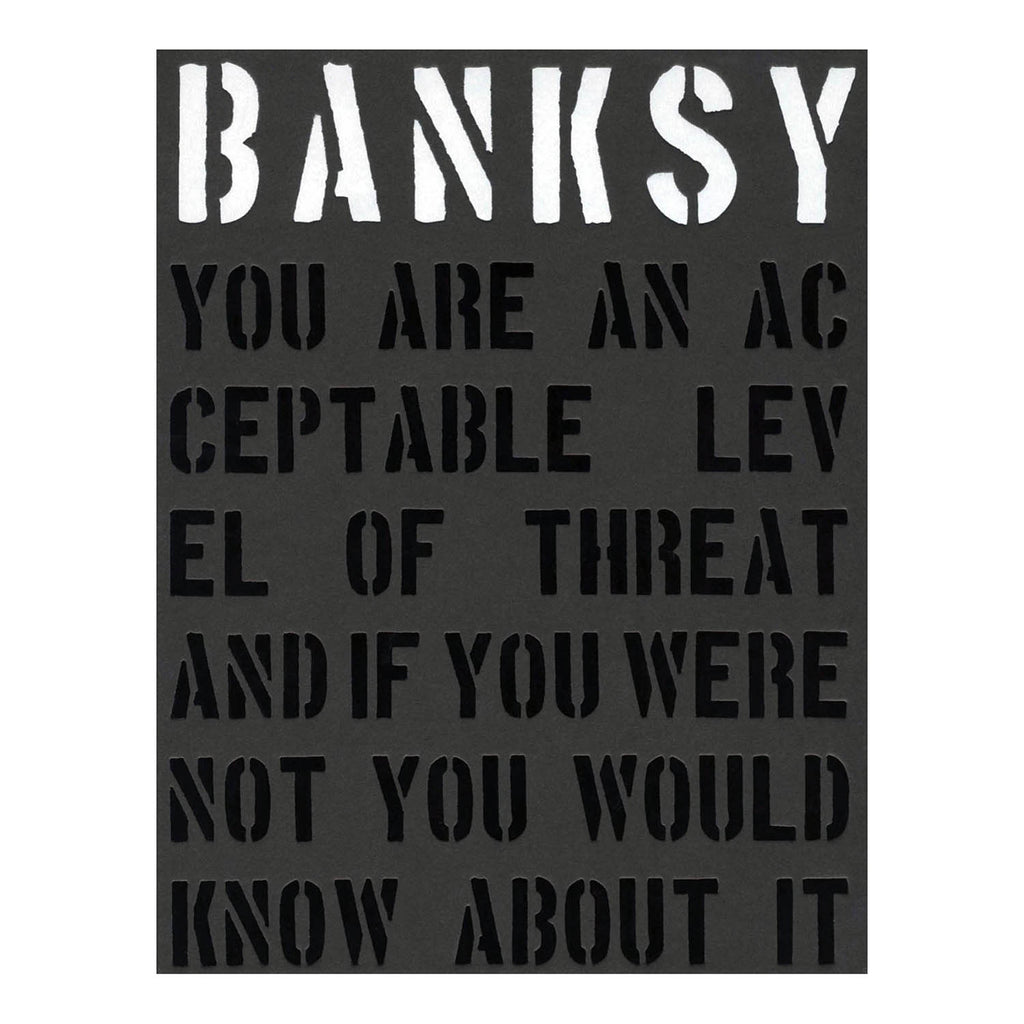 BANKSY 'You're an Acceptable Level of Threat...' (2012) author Patrick Potter Hardcover Book