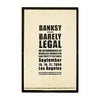 BANKSY 'Barely Legal' (2006) RARE Original Framed Show Card