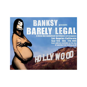 BANKSY 'Barely Legal' (2006) RARE Original Framed Show Card