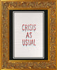 BANKSY 'GDP Crisis as Usual' (2019) RARE Custom Framed Original Screen Print