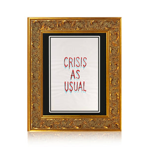 BANKSY 'GDP Crisis as Usual' (2019) RARE Custom Framed Original Screen Print