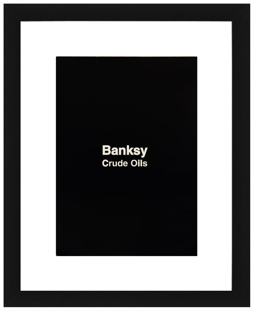 BANKSY 'Crude Oils' (2005) Framed Original Postcard Cover Set