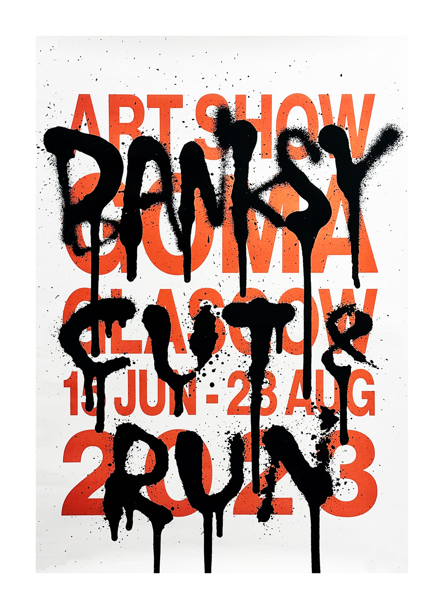 BANKSY x GoMA 'Cut and Run' (2023) Authentic Original Show Poster 