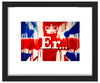 BANKSY 'Er...' (2004) Rare Original Framed Union Jack Postcard