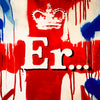 BANKSY 'Er...' (2004) Rare Original Framed Union Jack Postcard
