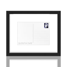 Load image into Gallery viewer, BANKSY &#39;Er...&#39; (2004) Rare Original Framed Union Jack Postcard