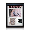 BANKSY 'FCK PTN' (2023) Custom Framed Official Ukraine Stamps Set (AP)