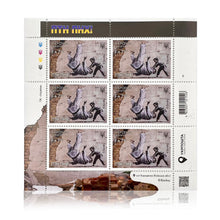 Load image into Gallery viewer, BANKSY &#39;FCK PTN&#39; (2023) Custom Framed Official Ukraine Stamps Set (AP)