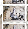 BANKSY 'FCK PTN' Custom Framed Official Ukraine Stamps Set - Signari Gallery 