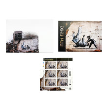 Load image into Gallery viewer, BANKSY &#39;FCK PTN&#39; (2023) Custom Framed Official Ukraine Stamps Set (AP)