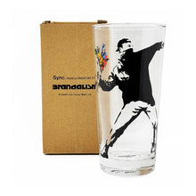 Load image into Gallery viewer, BANKSY x Brandalism &#39;Flower Thrower&#39; (2018) Glass Tumbler