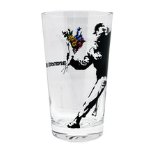 Load image into Gallery viewer, BANKSY x Brandalism &#39;Flower Thrower&#39; (2018) Glass Tumbler