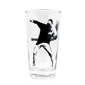 BANKSY x Brandalism 'Flower Thrower' (2018) Glass Tumbler