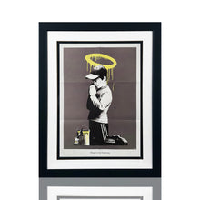 Load image into Gallery viewer, BANKSY &#39;Forgive Us Our Trespassing&#39; (2010) RARE Custom Framed Lithograph Poster