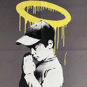 BANKSY 'Forgive Us Our Trespassing' (2010) RARE Custom Framed Lithograph Poster