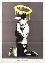 Load image into Gallery viewer, BANKSY &#39;Forgive Us Our Trespassing&#39; (2010) Rare 2-Sided Framed Original Lithograph