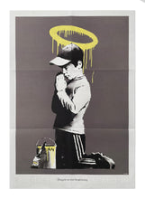 Load image into Gallery viewer, BANKSY &#39;Forgive Us Our Trespassing&#39; (2010) Rare 2-Sided Framed Original Lithograph