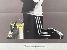 Load image into Gallery viewer, BANKSY &#39;Forgive Us Our Trespassing&#39; (2010) Rare 2-Sided Framed Original Lithograph