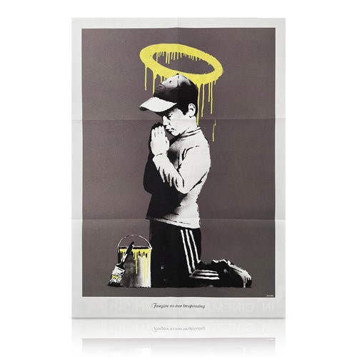 BANKSY 'Forgive Us Our Trespassing' (2010) Rare Original 2-Sided Lithograph Poster - Signari Gallery 