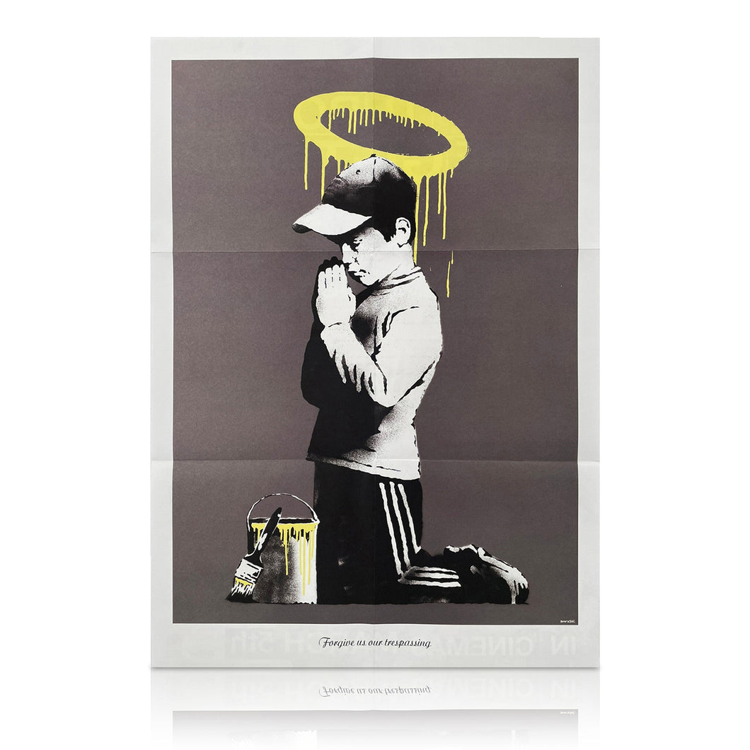 BANKSY 'Forgive Us Our Trespassing' (2010) Rare Original 2-Sided Lithograph Poster - Signari Gallery 