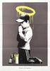 BANKSY 'Forgive Us Our Trespassing' (2010) Rare Original 2-Sided Lithograph Poster - Signari Gallery 