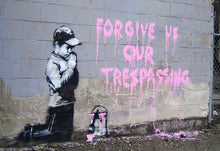 Load image into Gallery viewer, BANKSY &#39;Forgive Us Our Trespassing&#39; (2010) Rare Original 2-Sided Lithograph Poster - Signari Gallery 