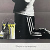 BANKSY 'Forgive Us Our Trespassing' (2010) Rare Original 2-Sided Lithograph Poster - Signari Gallery 