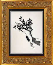 Load image into Gallery viewer, BANKSY &#39;GDP Flower Thrower&#39; (2018) Custom Framed Rare Screen Print