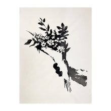 Load image into Gallery viewer, BANKSY &#39;GDP Flower Thrower&#39; (2018) Custom Framed Rare Screen Print