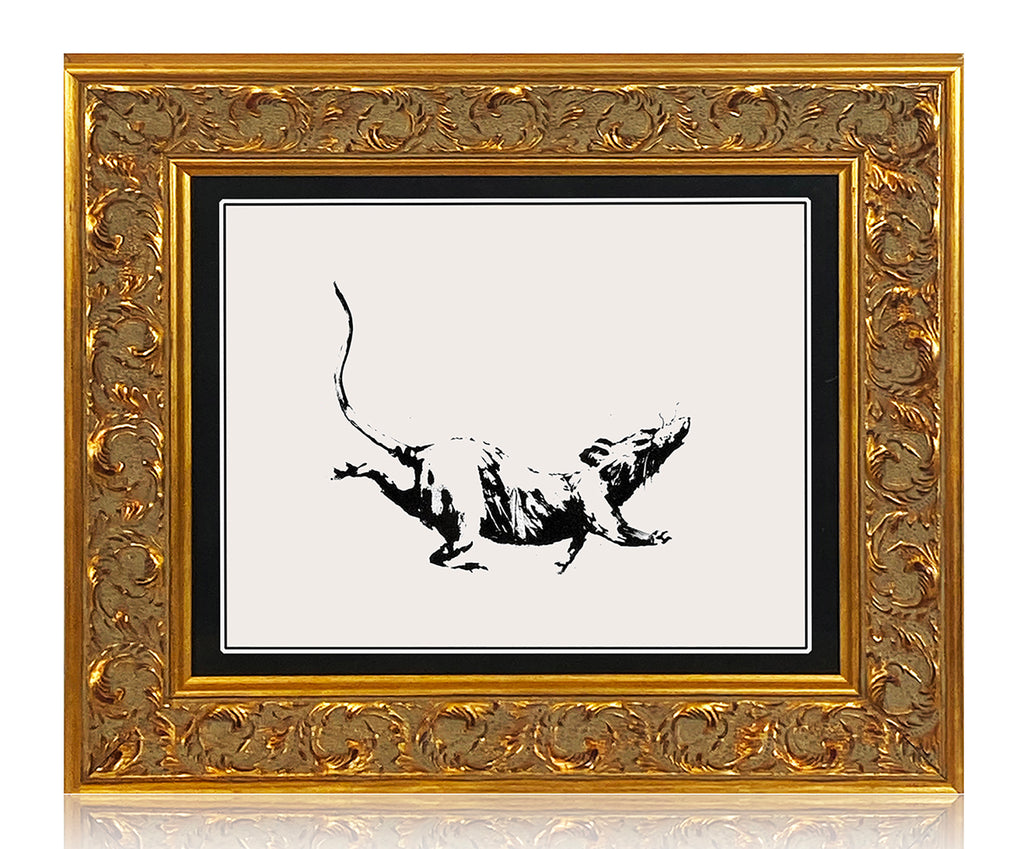 BANKSY 'GDP Rat' (2018) Custom Framed Rare Screen Print