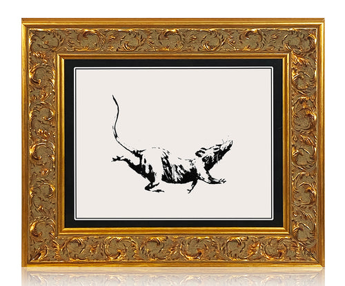 BANKSY 'GDP Rat' (2018) Custom Framed Rare Screen Print