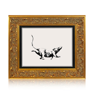 BANKSY 'GDP Rat' (2018) Custom Framed Rare Screen Print