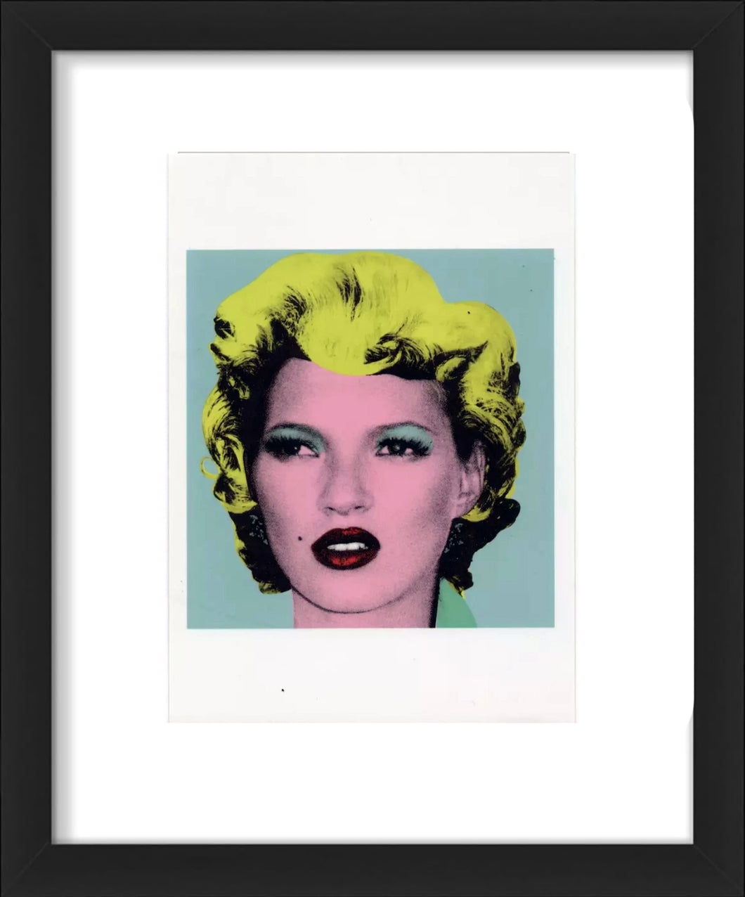 BANKSY 'Kate Moss' (2005) Framed Original Crude Oils Invite Postcard - Signari Gallery 