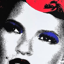 Load image into Gallery viewer, BANKSY &#39;Kate Moss&#39; (2006) Custom Framed REPRODUCTION Screen Print (apr./gold)