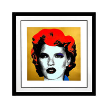 Load image into Gallery viewer, BANKSY &#39;Kate Moss&#39; (2006) Custom Framed REPRODUCTION Screen Print (apr./gold)