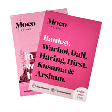 Load image into Gallery viewer, BANKSY x MOCO &#39;Laugh Now&#39; (2020) Exhibit Pamphlet Set +  Mylar Heart Balloon