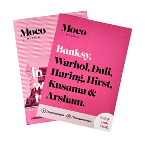 BANKSY x MOCO 'Laugh Now' (2020) Exhibit Pamphlet Set +  Mylar Heart Balloon
