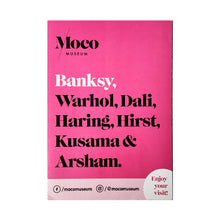 Load image into Gallery viewer, BANKSY x MOCO &#39;Laugh Now&#39; (2020) Exhibit Pamphlet Set +  Mylar Heart Balloon