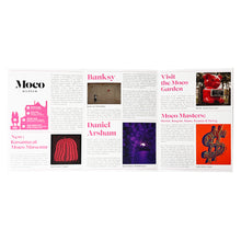 Load image into Gallery viewer, BANKSY x MOCO &#39;Laugh Now&#39; (2020) Exhibit Pamphlet Set +  Mylar Heart Balloon